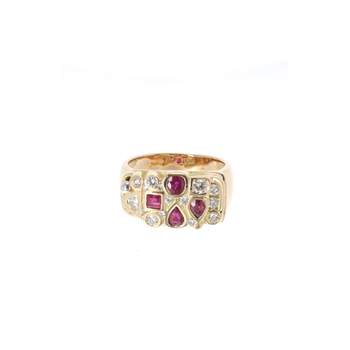 Bague d'occasion PHILIPPE TOURNAIRE Boule femme or jaune 750/1000 platine 950/1000