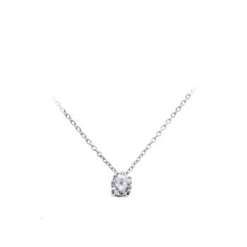 Collier d'occasion CRESUS Collier 4 griffes 0.3 ct femme or blanc 750/1000 or jaune 750/1000 or rose 750/1000