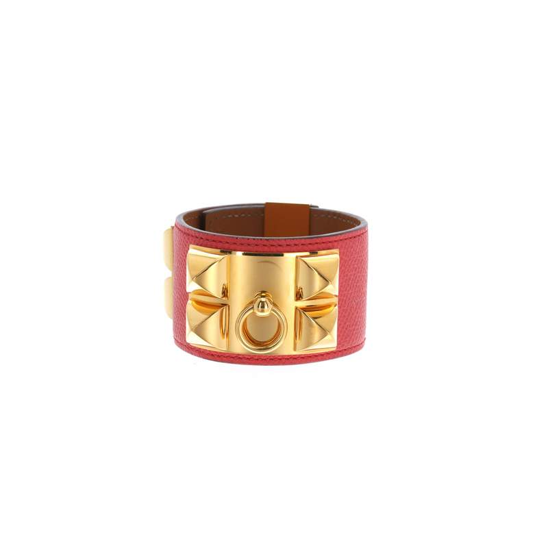 Bracelet d'occasion HERMES Collier de Chien GM femme plaqué or veau - vue 1