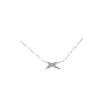 Collier d'occasion MAUBOUSSIN Etoiles Divines Valentin For You femme or blanc 750/1000
