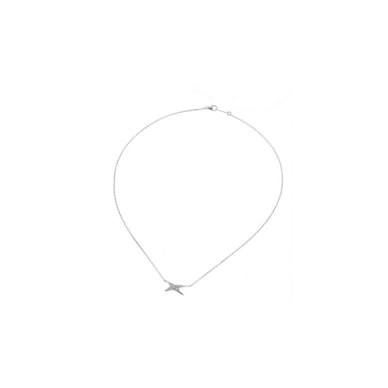 Collier d'occasion MAUBOUSSIN Etoiles Divines Valentin For You femme or blanc 750/1000 - vue 2