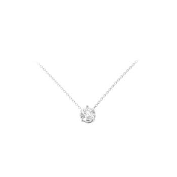 Collier d'occasion CRESUS Solitaire 0.7 ct femme or blanc 750/1000