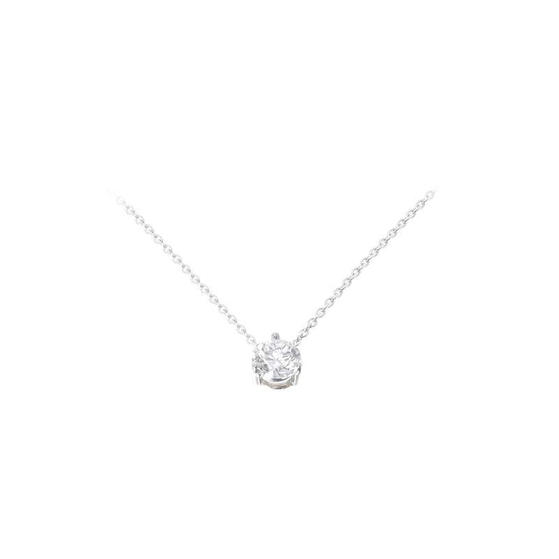 Collier d'occasion CRESUS Solitaire 0.7 ct femme or blanc 750/1000 - vue 1