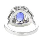 Bague d'occasion CRESUS Bague saphir et diamants femme or blanc 750/1000 - vue 3