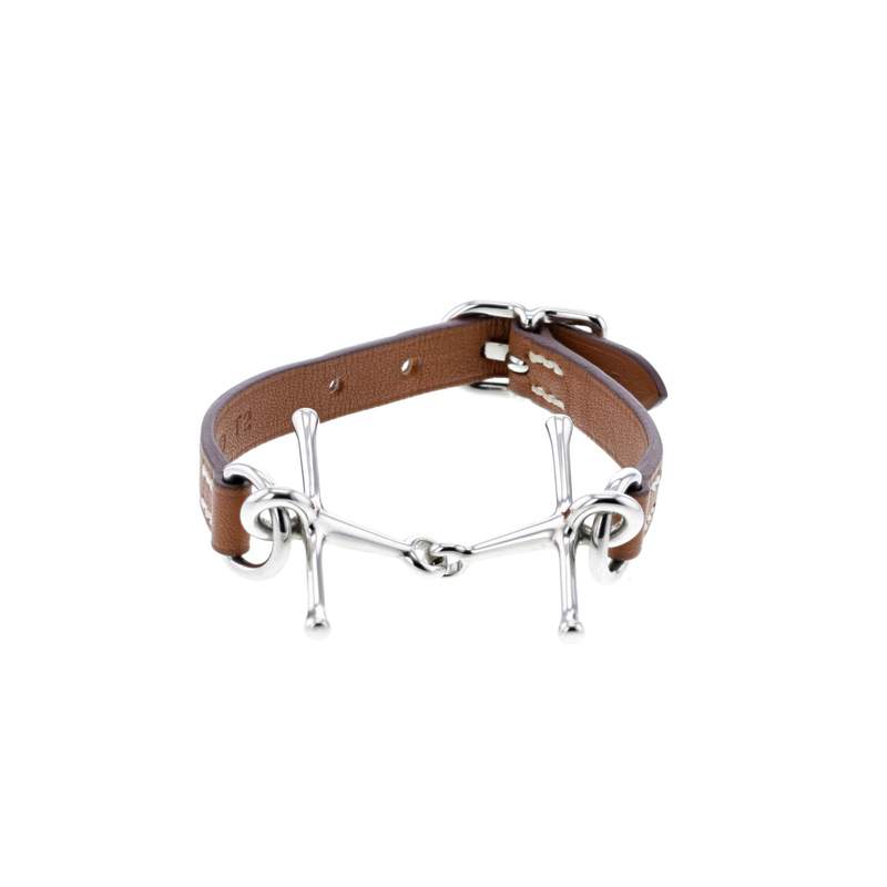 Bracelet d'occasion HERMES Mors femme argent 925/1000 cuir - vue 1