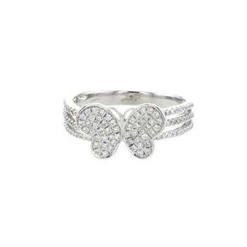 Bague d'occasion KORLOFF Papillon femme or blanc 750/1000