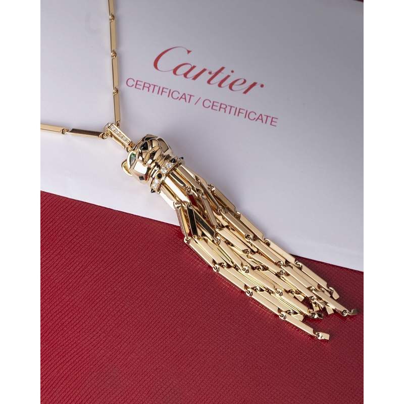 Collier d'occasion CARTIER Panthère mixte or jaune 750/1000 - vue D1