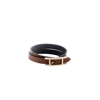 Bracelet d'occasion HERMES Be Hapi Double Tour femme plaqué or