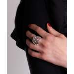Bague d'occasion HERMES Chaîne d'Ancre Enchaînée femme argent 925/1000 - vue porté 1