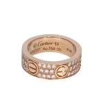Bague d'occasion CARTIER Love Pavé femme or rose 750/1000 - vue 1
