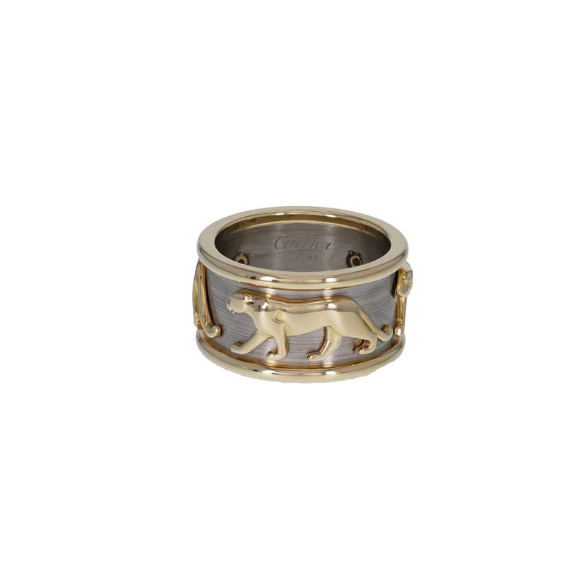 Bague d'occasion CARTIER Panthère Bandeau femme 2 ors 750/1000 - vue 1