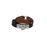 Bracelet d'occasion HERMES Rivale Double Tour femme cuir plaqué or - vue 1