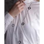 Collier d'occasion DINH VAN Sautoir Cible femme argent 925/1000 - vue porté 1