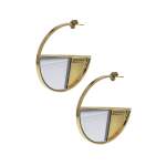 Boucles-oreilles d'occasion AURELIE BIDERMANN Bianca plaqué or - vue 1