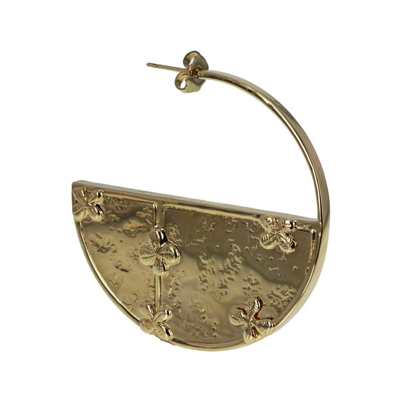 Boucles-oreilles d'occasion AURELIE BIDERMANN Bianca plaqué or - vue 4