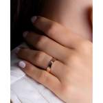 Bague d'occasion CARTIER Alliance Love 1 diamant mixte or rose 750/1000 - vue porté 2