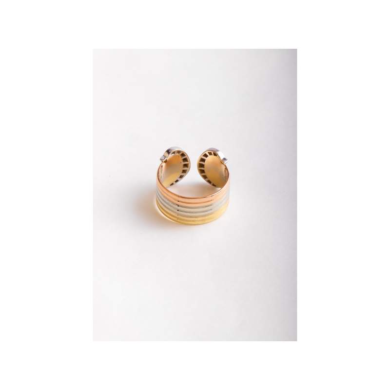 Bague d'occasion CARTIER Double C Diamants femme 3 ors 750/1000 - vue 3