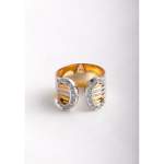 Bague d'occasion CARTIER Double C Diamants femme 3 ors 750/1000 - vue D2