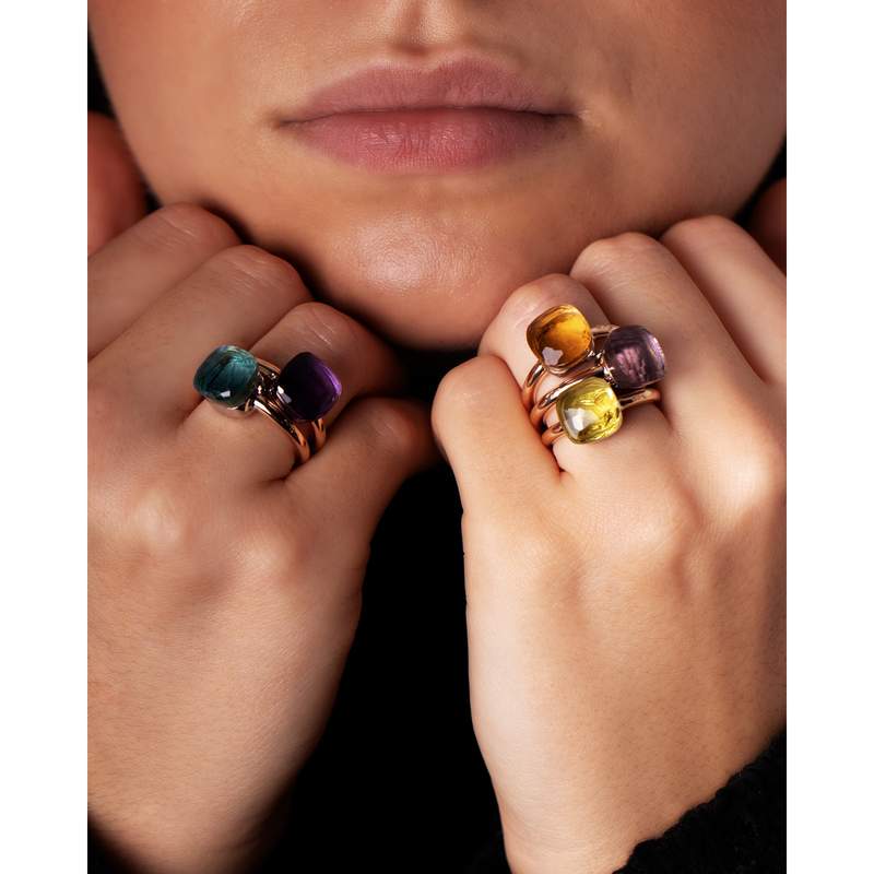Bague d'occasion POMELLATO Nudo Classic femme or blanc 750/1000 or rose 750/1000 - vue porté 2