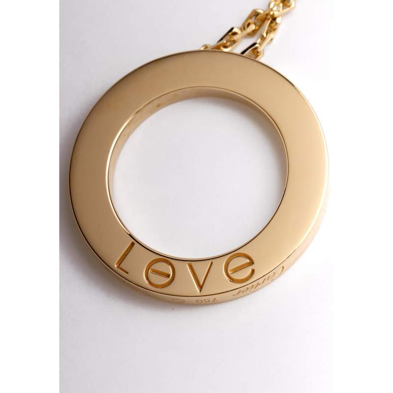 Collier d'occasion CARTIER Love 3 Diamants femme or jaune 750/1000 - vue D1