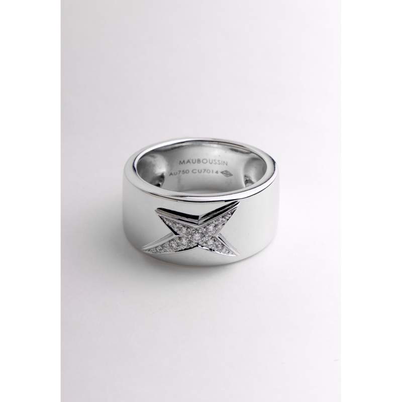 Bague d'occasion MAUBOUSSIN Etoile divine femme or blanc 750/1000 - vue D2