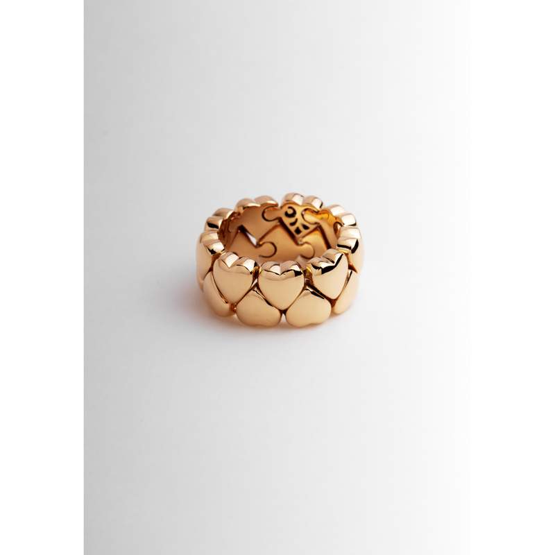 Bague d'occasion CARTIER Double Coeur mixte or jaune 750/1000 - vue D2