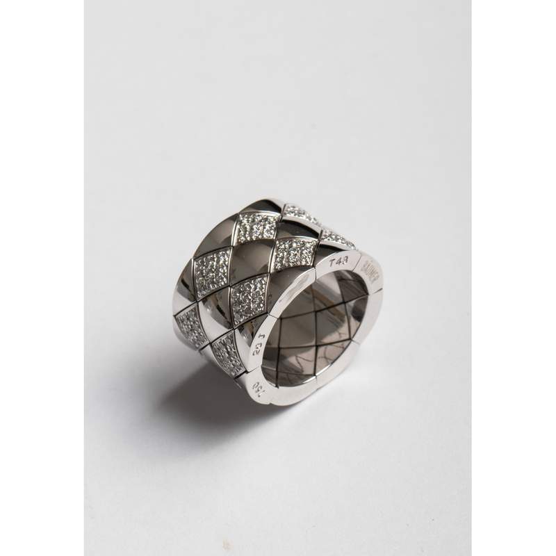 Bague d'occasion CHANEL Matelassé femme or blanc 750/1000 - vue 1