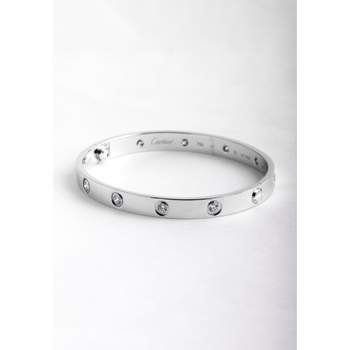 Bracelet d'occasion CARTIER Love 10 diamants femme or blanc 750/1000