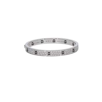 Bracelet d'occasion CARTIER Love Pavé femme or blanc 750/1000