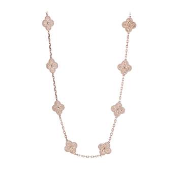Collier d'occasion VAN CLEEF & ARPELS Alhambra Vintage femme or rose 750/1000