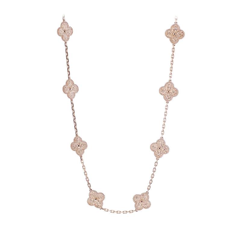 Collier d'occasion VAN CLEEF & ARPELS Alhambra Vintage femme or rose 750/1000 - vue 1