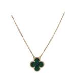 Collier d'occasion VAN CLEEF & ARPELS Vintage Alhambra Malachite femme or jaune 750/1000 - vue 1