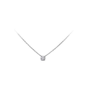 Collier d'occasion DINH VAN Le Cube Diamant PM femme or blanc 750/1000