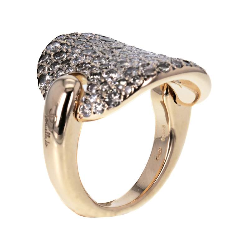 Bague d'occasion POMELLATO Sabbia Pavée GM femme or rose 750/1000 - vue 2