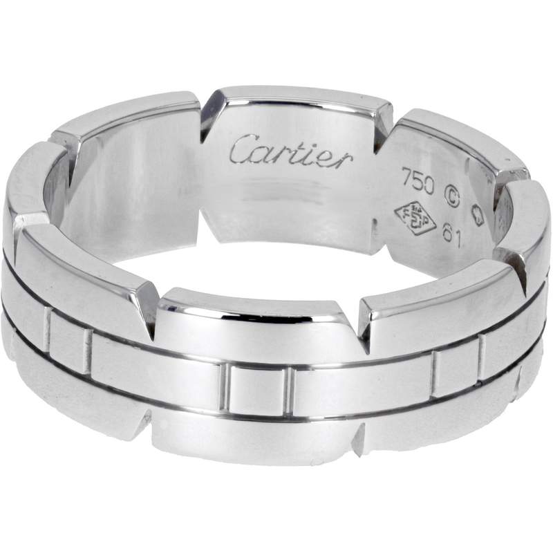 Bague d'occasion CARTIER Tank Française femme or blanc 750/1000 - vue 4
