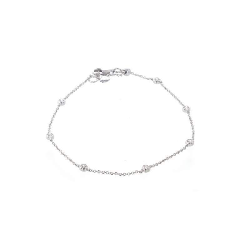 Bracelet CRESUS Serti clos femme or blanc 750/1000 - vue 1