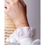 Bracelet CRESUS Serti clos femme or blanc 750/1000 - vue porté 1