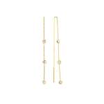 Boucles-oreilles CRESUS Serti clos or jaune 750/1000 - vue 1