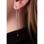 Boucles-oreilles CRESUS Serti clos or jaune 750/1000 - vue porté 1