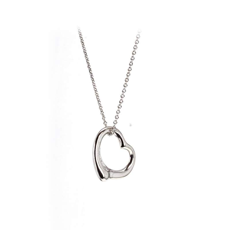 Collier d'occasion TIFFANY & CO Elsa Peretti Open Heart femme platine 950/1000 - vue 1
