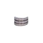 Bague d'occasion MAUBOUSSIN Les étapes de la vie 3 rangs femme or blanc 750/1000 - vue D1