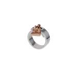 Bague d'occasion HERMES Kelly femme argent 925/1000 or rose 750/1000 - vue 1