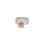 Bague d'occasion HERMES Kelly femme argent 925/1000 or rose 750/1000 - vue D1