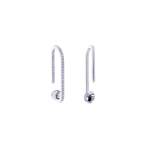 Boucles-oreilles d'occasion DINH VAN Maillon Slim or blanc 750/1000 - vue 1