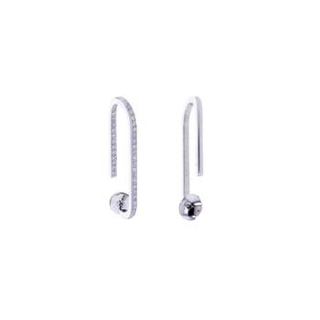 Boucles-oreilles d'occasion DINH VAN Maillon Slim or blanc 750/1000