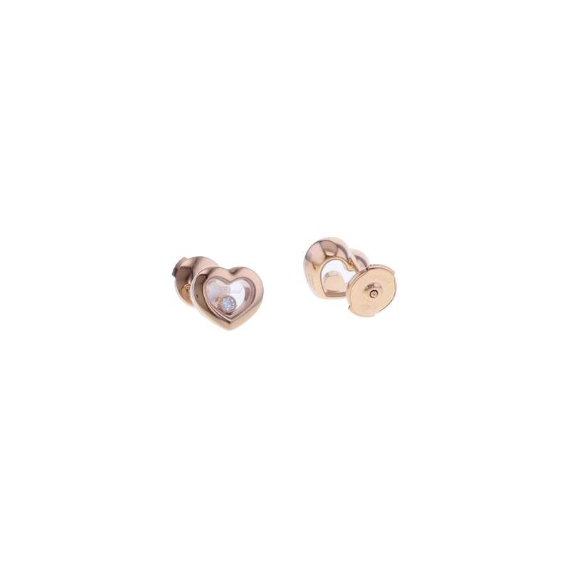 Boucles-oreilles d'occasion CHOPARD Happy Diamonds Icons or rose 750/1000 - vue 1