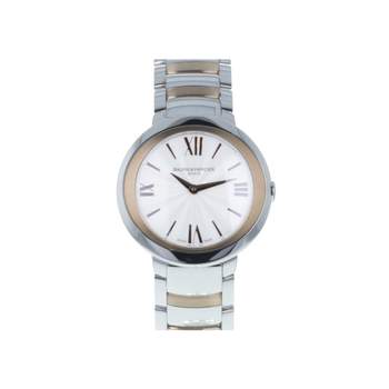 Montre d'occasion BAUME ET MERCIER Promesse femme quartz bracelet acier et plaqué or