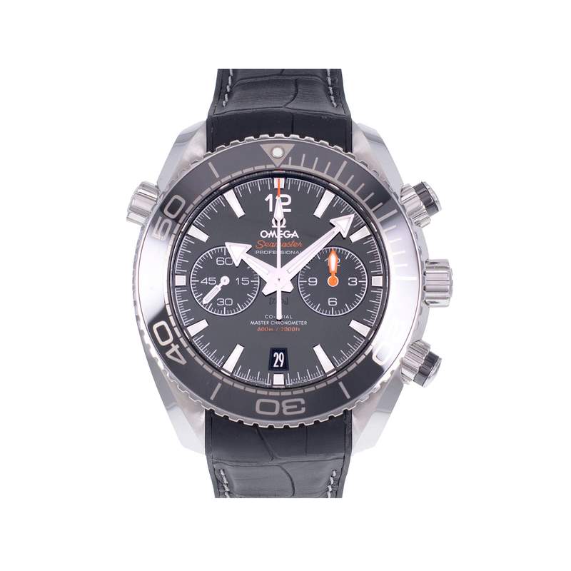 Montre d'occasion OMEGA Seamaster Planet Ocean 600m homme mouvement automatique certifié (cosc) bracelet cuir d'origine - vue 1
