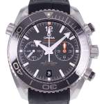 Montre d'occasion OMEGA Seamaster Planet Ocean 600m homme mouvement automatique certifié (cosc) bracelet cuir d'origine - vue D1