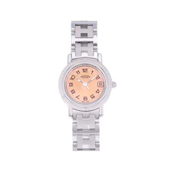 Montre d'occasion HERMES Clipper femme quartz bracelet acier